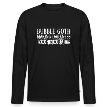 Les ténèbres Bubble Goth ont l’air adorables - Goth - T-shirt manches longues Premium bio Homme - noir - Devant - Nico (187cm)