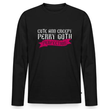 Mignon et effrayant Perky Goth Perfection Goth - T-shirt manches longues Premium bio Homme - noir - Devant - Nico (187cm)