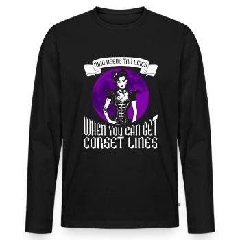 Moontan gothique disant Goth Girl Goth Emo - T-shirt manches longues Premium bio Homme - noir - Devant - Nico (187cm)