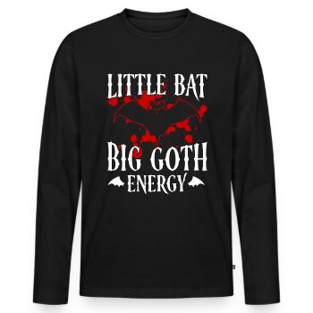 Baby Fledermaus Gothic Goth Grufti Spruch - Männer Premium Bio Langarmshirt - Schwarz - Vorne - Nico (187cm)