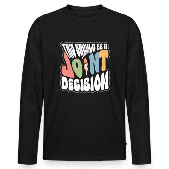 Décision conjointe - Costume hippie - T-shirt manches longues Premium bio Homme - noir - Devant - Nico (187cm)