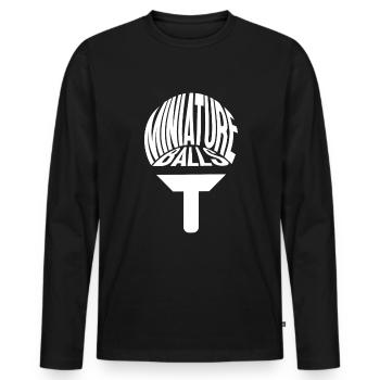 Miniature Balls - Funny Ping Pong - Men's Premium Organic Long Sleeve Shirt - black - Front - Nico (187cm)
