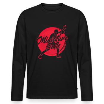 Miniature Balls - Funny Ping Pong - Men's Premium Organic Long Sleeve Shirt - black - Front - Nico (187cm)