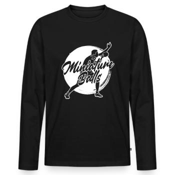 Miniature Balls - Funny Ping Pong - Men's Premium Organic Long Sleeve Shirt - black - Front - Nico (187cm)