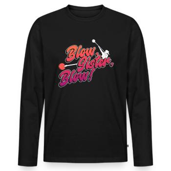 Blowjob, sister, blowjob! - Glassblowing glassblowers - Men's Premium Organic Long Sleeve Shirt - black - Front - Nico (187cm)