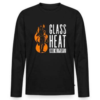 Glas - Hitze - und keine Menschen - Glasbläser - Männer Premium Bio Langarmshirt - Schwarz - Vorne - Nico (187cm)