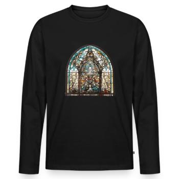Stained Glass - Stained Glass Artist - Men's Premium Organic Long Sleeve Shirt - black - Front - Nico (187cm)
