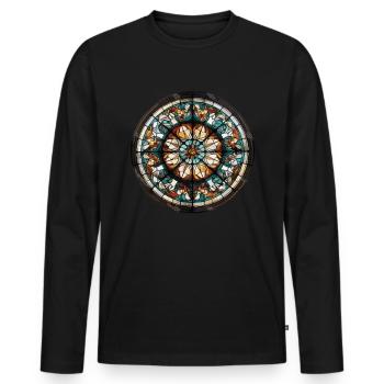 Stained Glass - Stained Glass Artist - Men's Premium Organic Long Sleeve Shirt - black - Front - Nico (187cm)