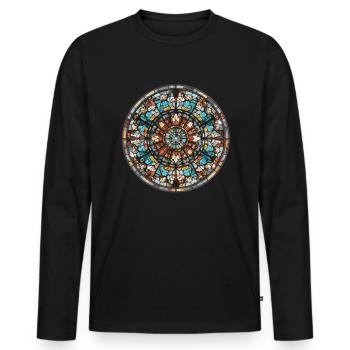 Stained Glass - Stained Glass Artist - Men's Premium Organic Long Sleeve Shirt - black - Front - Nico (187cm)