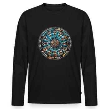 Stained Glass - Stained Glass Artist - Men's Premium Organic Long Sleeve Shirt - black - Front - Nico (187cm)