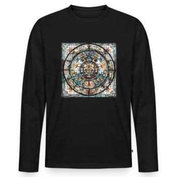 Stained Glass - Stained Glass Artist - Men's Premium Organic Long Sleeve Shirt - black - Front - Nico (187cm)