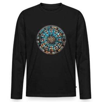 Stained Glass - Stained Glass Artist - Men's Premium Organic Long Sleeve Shirt - black - Front - Nico (187cm)