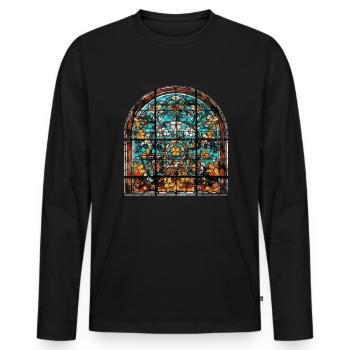Stained Glass - Stained Glass Artist - Men's Premium Organic Long Sleeve Shirt - black - Front - Nico (187cm)