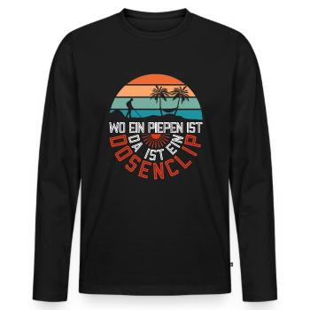 Piepen Dosenclip.. - Metalldetektor Sondengänger - Männer Premium Bio Langarmshirt - Schwarz - Vorne - Nico (187cm)