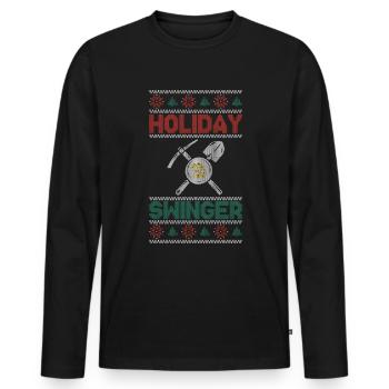 Holiday Swinger - Orpaillage - T-shirt manches longues Premium bio Homme - noir - Devant - Nico (187cm)