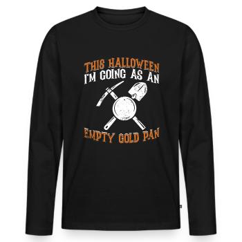 Pour Halloween, j’y vais comme une casserole d’or vide - T-shirt manches longues Premium bio Homme - noir - Devant - Nico (187cm)