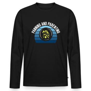 Goldwaschen und Elternschaft -Goldwaschen - Männer Premium Bio Langarmshirt - Schwarz - Vorne - Nico (187cm)