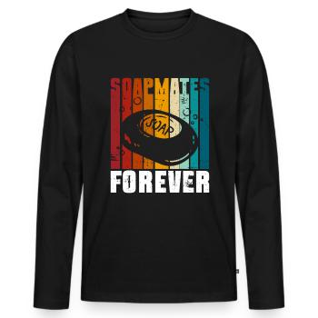 savon fabrication savon savonnière savonnerie savon chaudière - T-shirt manches longues Premium bio Homme - noir - Devant - Nico (187cm)