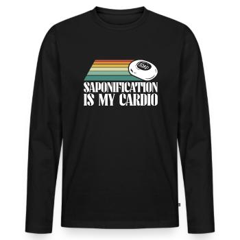 soap soap making soap maker soap boiler - Men's Premium Organic Long Sleeve Shirt - black - Front - Nico (187cm)