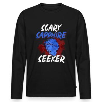 Geologist Stone Collector Stones Geology Halloween - Men's Premium Organic Long Sleeve Shirt - black - Front - Nico (187cm)