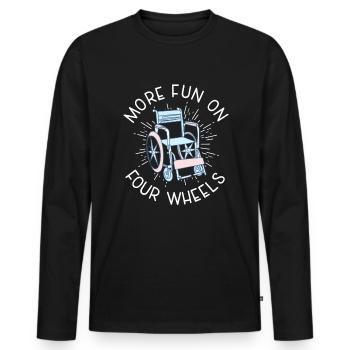 33 More Fun On Four Wheels R 02 - Männer Premium Bio Langarmshirt - Schwarz - Vorne - Nico (187cm)