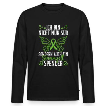 Cellules souches Thérapie par cellules souches Don de cellules souches - T-shirt manches longues Premium bio Homme - noir - Devant - Nico (187cm)