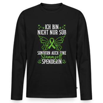 Cellules souches Thérapie par cellules souches Don de cellules souches - T-shirt manches longues Premium bio Homme - noir - Devant - Nico (187cm)