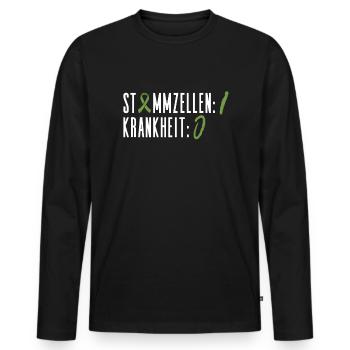 Cellules souches Thérapie par cellules souches Don de cellules souches - T-shirt manches longues Premium bio Homme - noir - Devant - Nico (187cm)