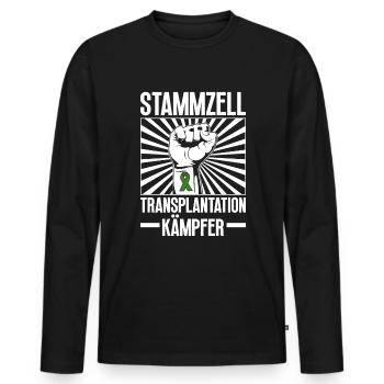 Stem Cells Stem Cell Therapy Stem Cell Donation - Men's Premium Organic Long Sleeve Shirt - black - Front - Nico (187cm)