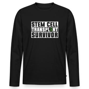 Greffe de cellules souches Donneur de cellules souches Cellule souche - T-shirt manches longues Premium bio Homme - noir - Devant - Nico (187cm)