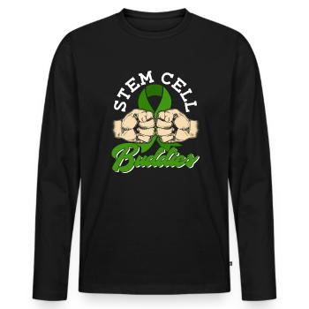 Greffe de cellules souches Donneur de cellules souches Cellule souche - T-shirt manches longues Premium bio Homme - noir - Devant - Nico (187cm)