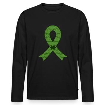 Greffe de cellules souches Donneur de cellules souches Cellule souche - T-shirt manches longues Premium bio Homme - noir - Devant - Nico (187cm)