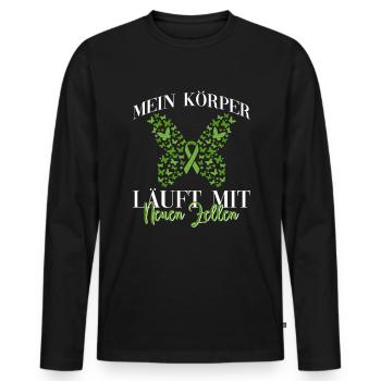 Cellules souches Thérapie par cellules souches Don de cellules souches - T-shirt manches longues Premium bio Homme - noir - Devant - Nico (187cm)