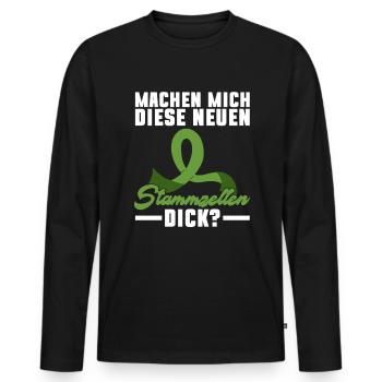 Cellules souches Thérapie par cellules souches Don de cellules souches - T-shirt manches longues Premium bio Homme - noir - Devant - Nico (187cm)