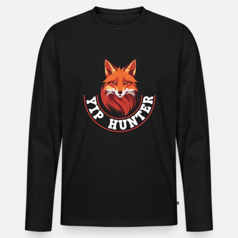Fuchsjagd Geschenke - Männer Premium Bio Langarmshirt - Schwarz