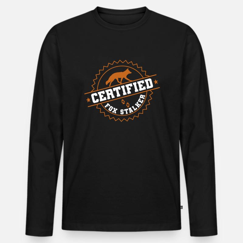 Fuchsjagd Geschenke - Männer Premium Bio Langarmshirt - Schwarz