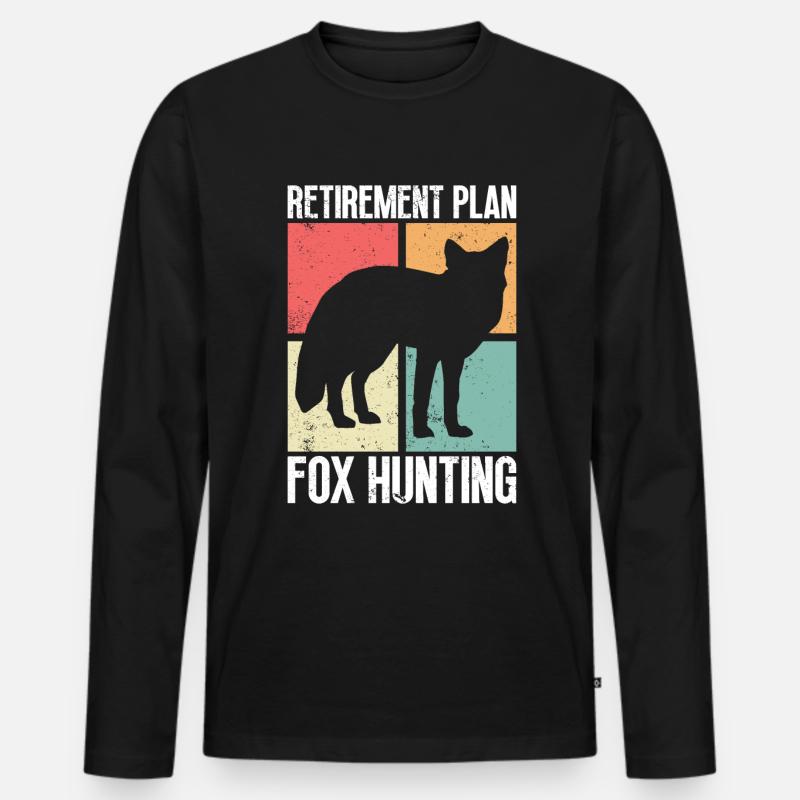 Fuchsjagd Geschenke - Männer Premium Bio Langarmshirt - Schwarz