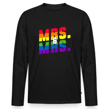 Gay Pride Hochzeit Homo-Ehe - Männer Premium Bio Langarmshirt - Schwarz - Vorne - Nico (187cm)