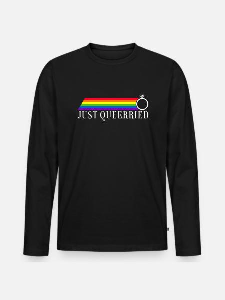 Gay Pride Wedding Gay Marriage - Men's Premium Organic Long Sleeve Shirt - black
