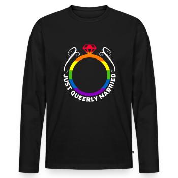 Gay Pride Hochzeit Homo-Ehe - Männer Premium Bio Langarmshirt - Schwarz - Vorne - Nico (187cm)