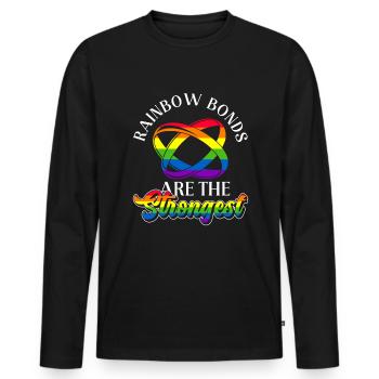 Gay Pride Hochzeit Homo-Ehe - Männer Premium Bio Langarmshirt - Schwarz - Vorne - Nico (187cm)