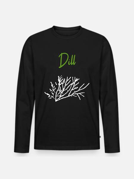 Dill Herbs - Men's Premium Organic Long Sleeve Shirt - black