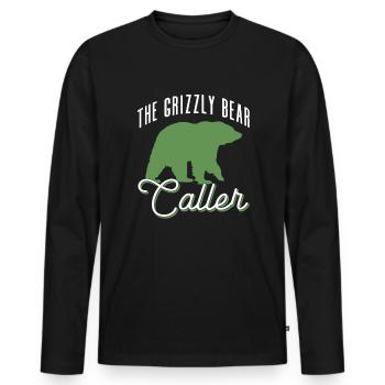 Grizzly Ours brun Ours brun - T-shirt manches longues Premium bio Homme - noir - Devant - Nico (187cm)