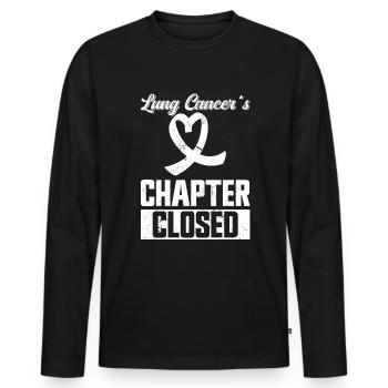 Cancer du poumon Sensibilisation gratuite au cancer du poumon - T-shirt manches longues Premium bio Homme - noir - Devant - Nico (187cm)
