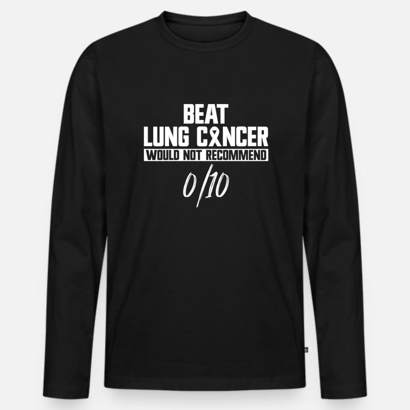 Lungenkrebsfrei Lungenkrebs-Bewusstsein - Männer Premium Bio Langarmshirt - Schwarz
