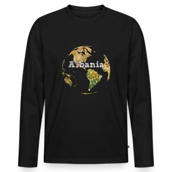 Fabriqué en Albanie41 - T-shirt manches longues Premium bio Homme - noir - Devant - Nico (187cm)