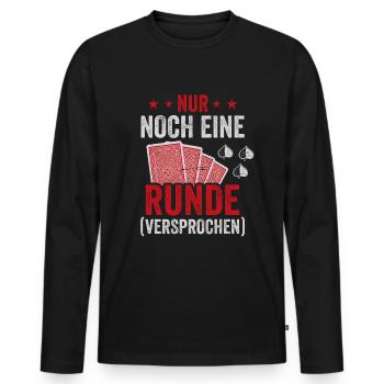 Schafkopf noch eine Runde Kartenspiel Schafkopfen - Männer Premium Bio Langarmshirt - Schwarz - Vorne - Nico (187cm)