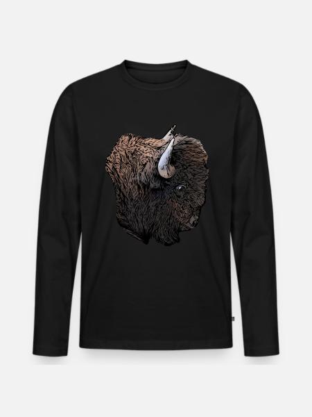 Buffle - T-shirt manches longues Premium bio Homme - noir