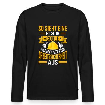 Arbeitssicherheit Fachkraft Sifa - Männer Premium Bio Langarmshirt - Schwarz - Vorne - Nico (187cm)