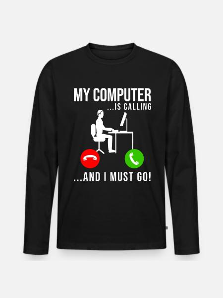Programmierer Entwickler Programmierer Programmieren IT Computer - Männer Premium Bio Langarmshirt - Schwarz